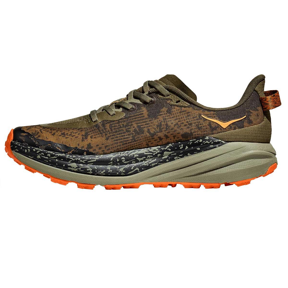 Hoka Speedgoat 6 Shoe Men's in Antique Olive and Squash